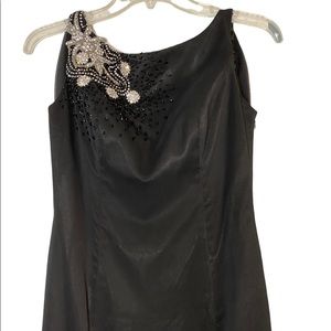Formal Gown Beaded Rhinestone Embellishments Low Back S